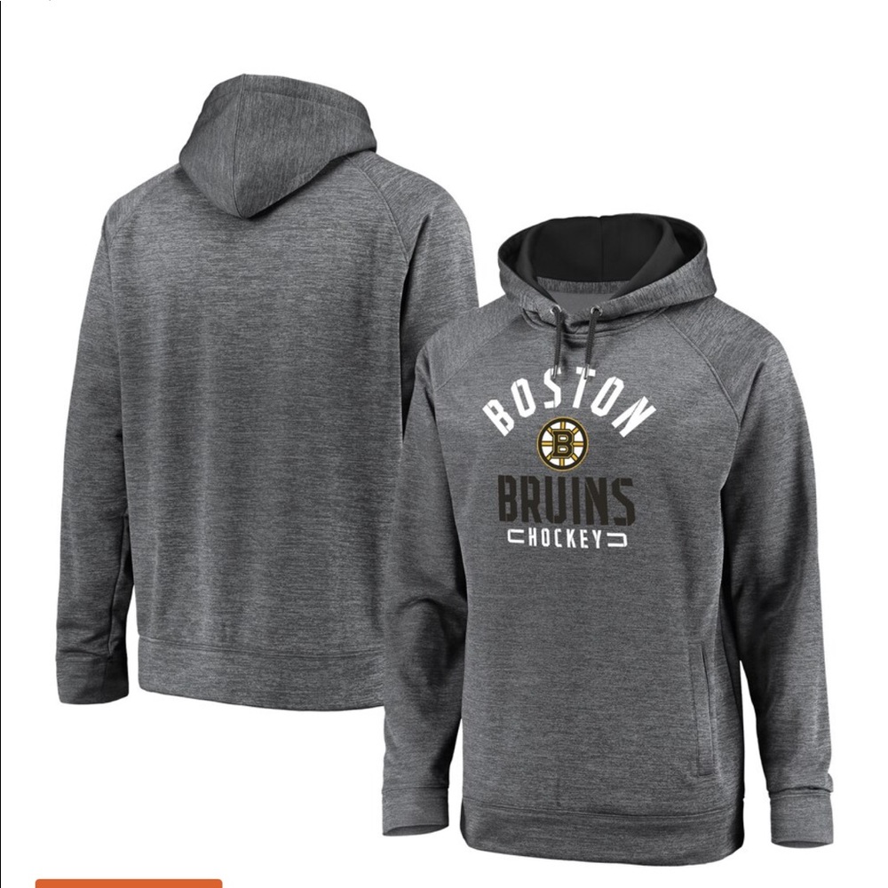 Boston Bruins Branded Gray Battle Charged Hoodie